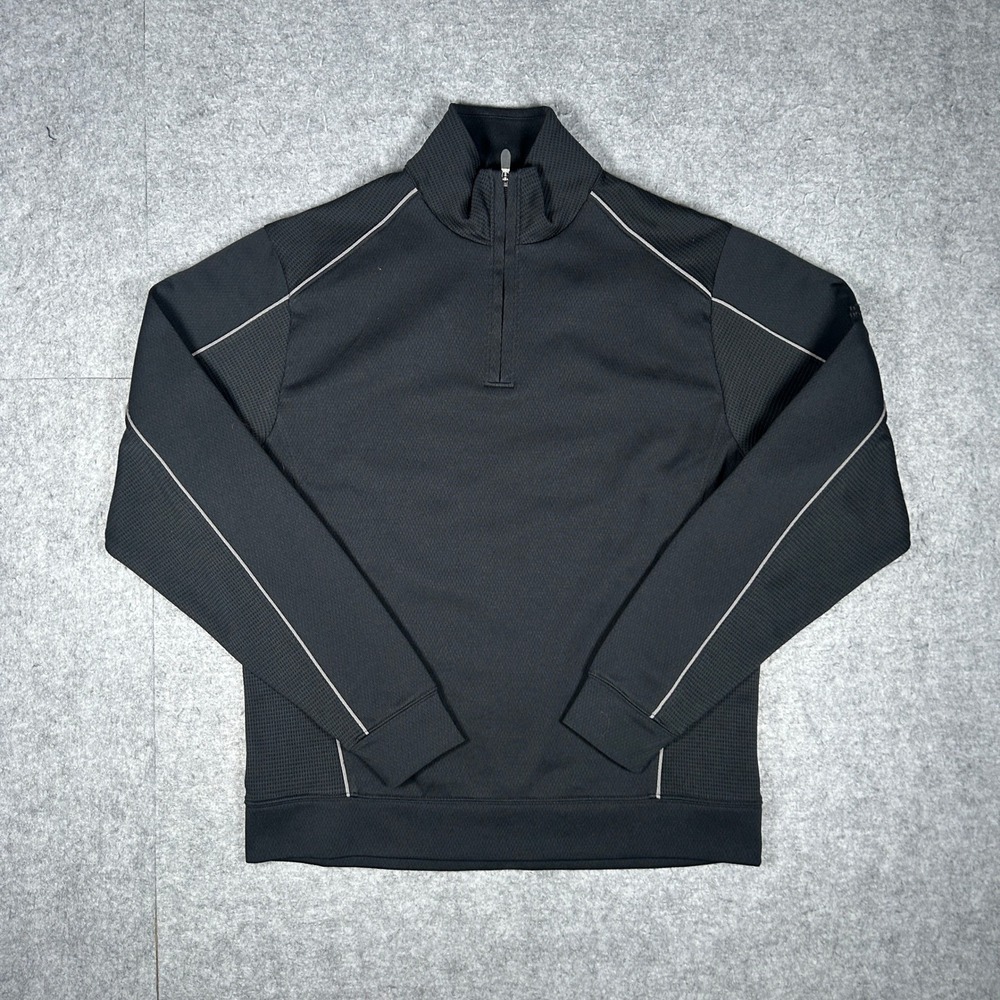 Cutter & Buck Pullover Mens Black CB DryTec 1/4 Zip Golf Sweatshirt Active